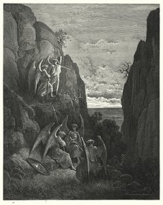 Illustration de Gustave Doré pour Le Paradis Perdu de Milton, Livre IV, vers 589, 590 - Gustave Dore
